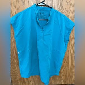 Figs Rafaela Scrub Top in Teal